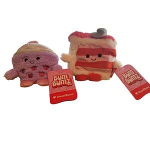 Bum Bumz Sweet Bumz Cupcake Cake Plush Toy Pair New With Tags Jazwares